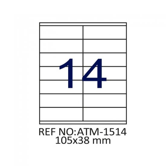 105 X 35 Lazer Etiket ATM-1514