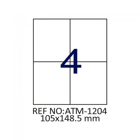 105 X 148.5 Lazer Etiket ATM-1204