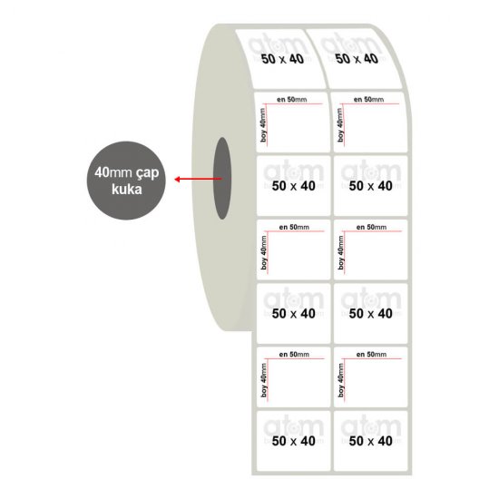 50mm x 40mm 2'li Fastyre Etiket(Sticker)