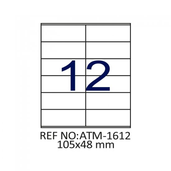 105 X 48 Lazer Etiket ATM-1612