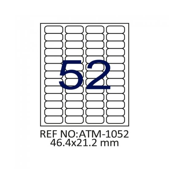 46.4 X 21.2 Lazer Etiket ATM-1052