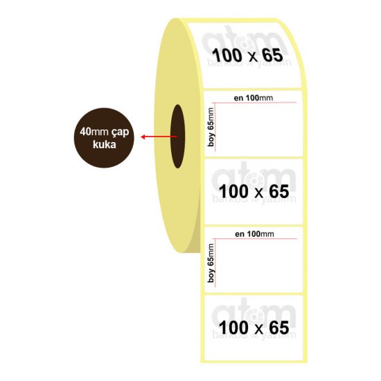 100mm x 65mm Vellum Etiket (Sticker)