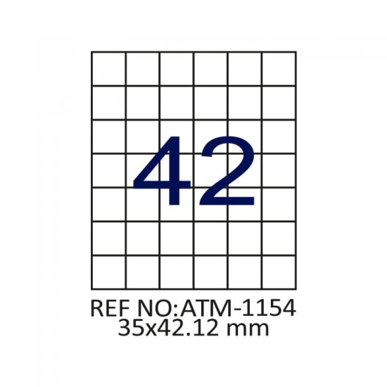 35 X  42.12 Lazer Etiket ATM-1154