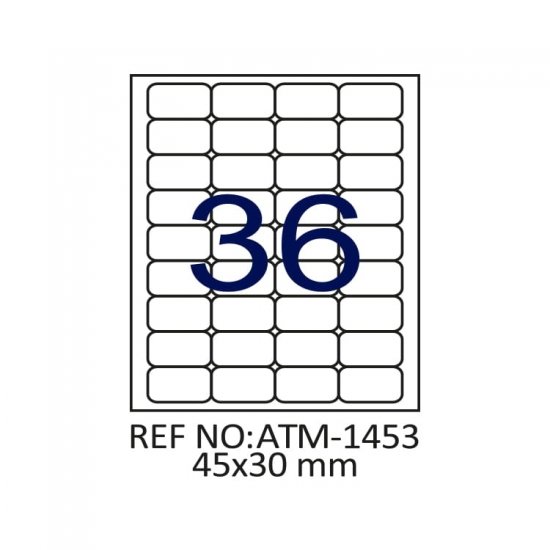 45 X 30 Lazer Etiket ATM-1453