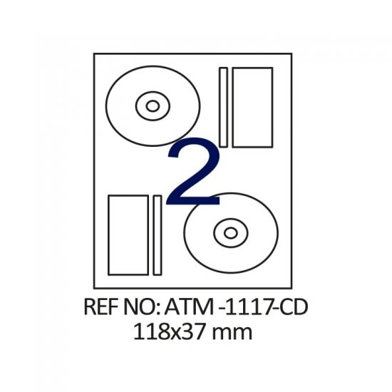 118 X 37 Lazer Etiket ATM-1117-CD