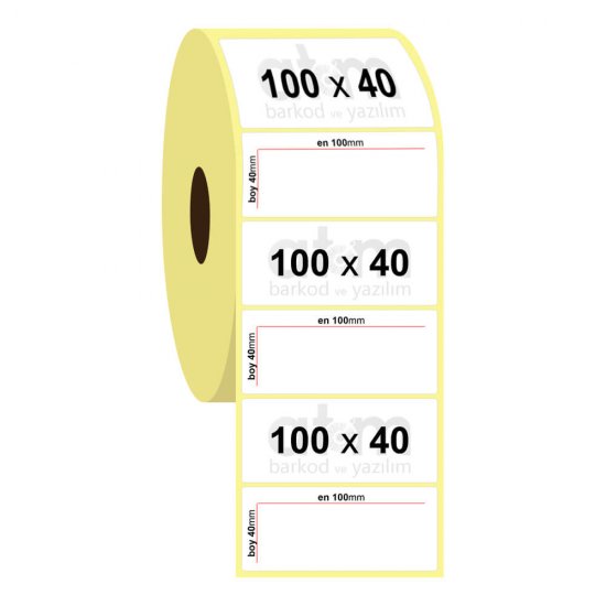 100mm x 40mm Vellum Etiket (Sticker)