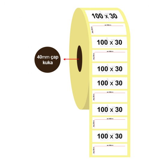 100mm x 30mm Termal Etiket (Sticker)	