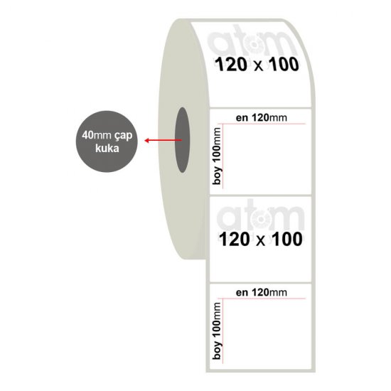 120mm x 100mm Silvermat Etiket (Sticker)