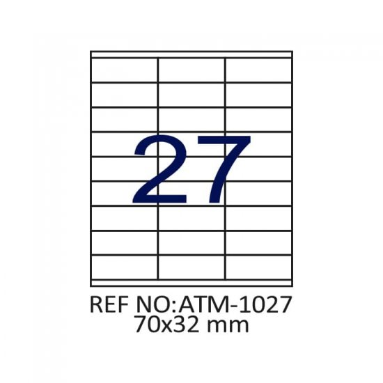 70 X 32 Lazer Etiket ATM-1027