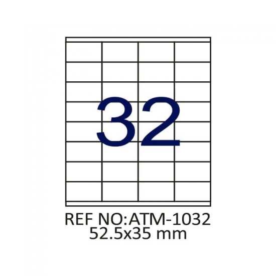 52.5 X 35 Lazer Etiket ATM-1032