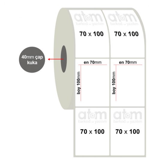 70mm x 100mm 2'li Fastyre Etiket(Sticker)