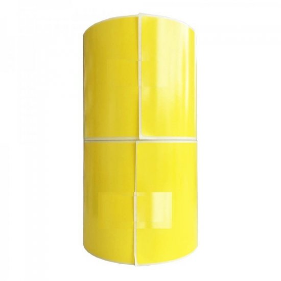 100mm x 80mm PP Opak Etiket Zemin Baskı Sarı (Sticker) 500 lik sarım