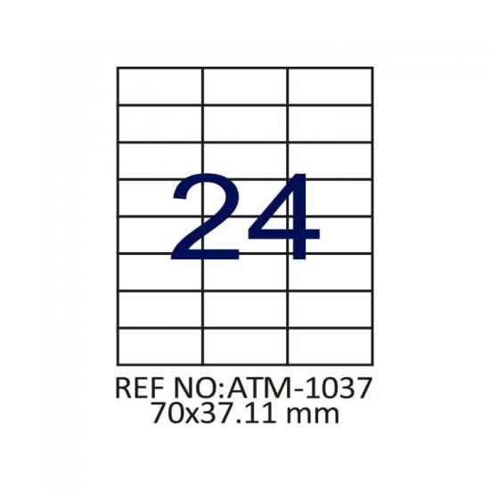 70 X 37.11 Lazer Etiket ATM-1037