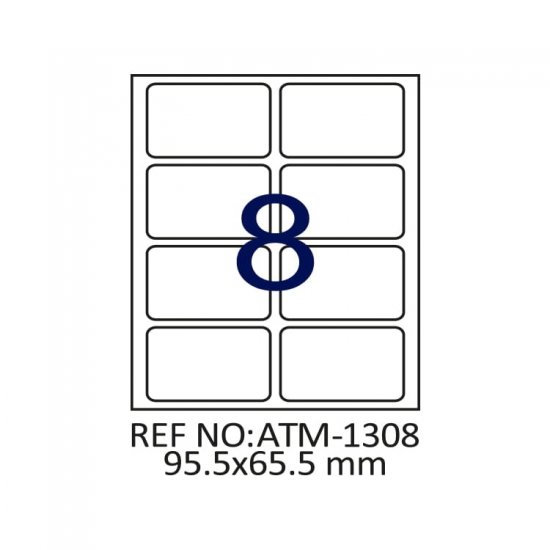 95.5 X 65.5 Lazer Etiket ATM-1308