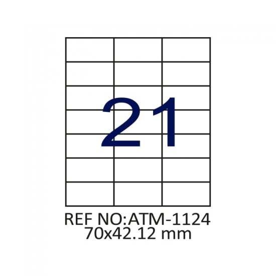 70 X 42.12 Lazer Etiket ATM-1124