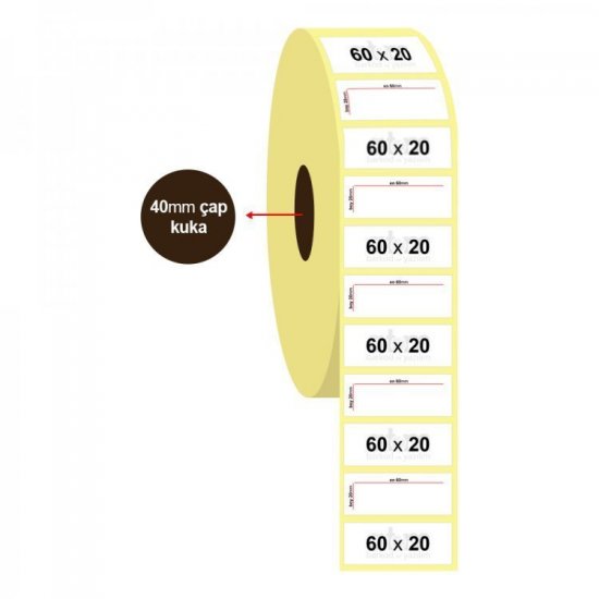 60mm x 20mm Silvermat Etiket (Sticker)