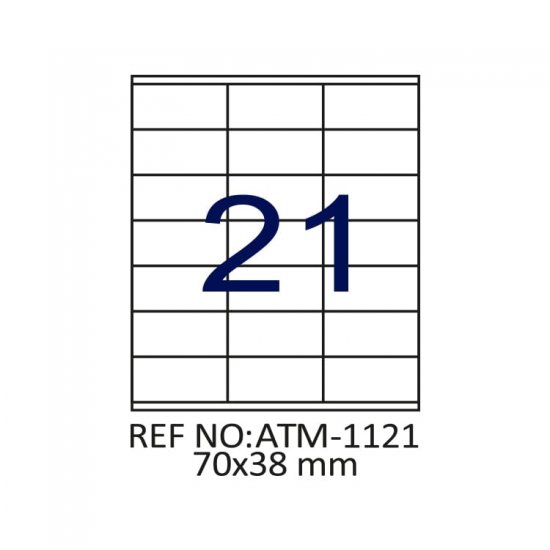 70 X 38 Lazer Etiket ATM-1121