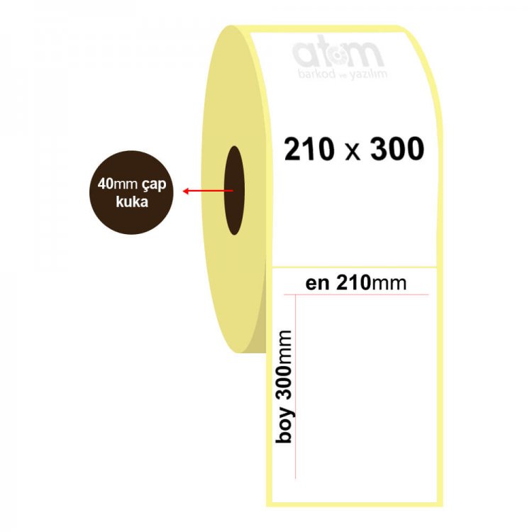 210mm x 300mm Lamine Termal Etiket (Sticker)
