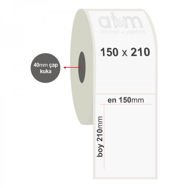 150mm x 210mm PP Opak Etiket (Sticker)