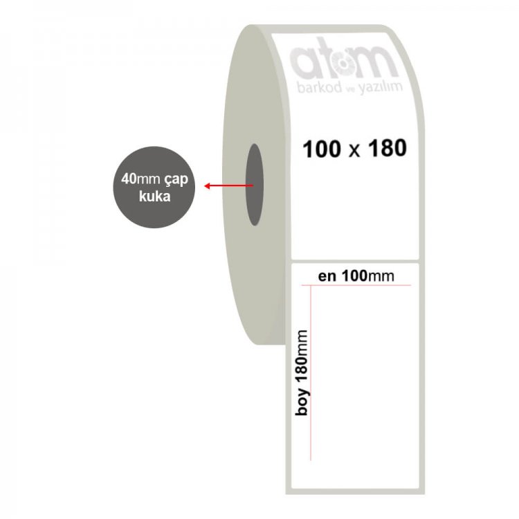 100mm x 180mm Silvermat Etiket (Sticker)