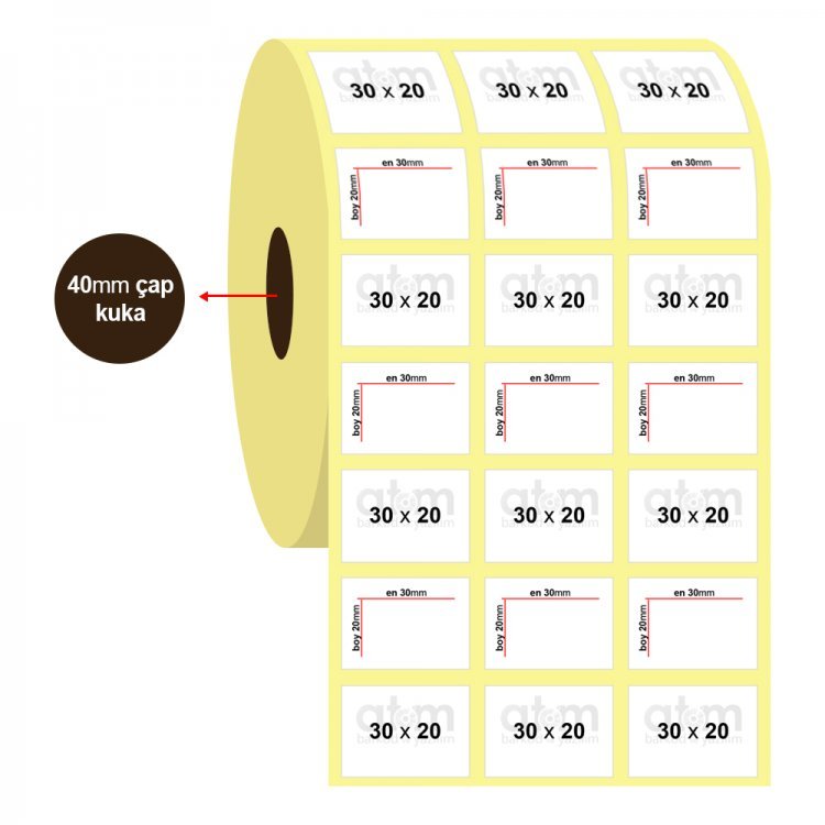 30mm x 20mm 3lü Fastyre Etiket(Sticker)