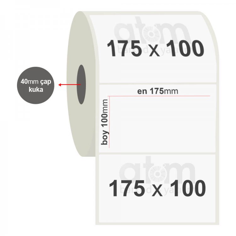 175mm x 100mm PP Şeffaf Etiket (Sticker)