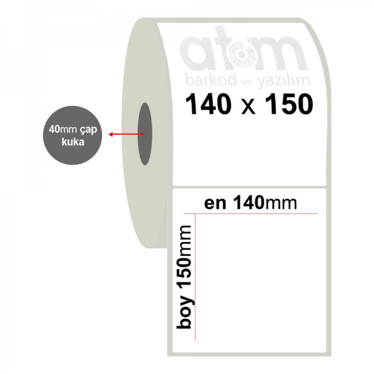 140mm x 150mm Silvermat Etiket (Sticker)