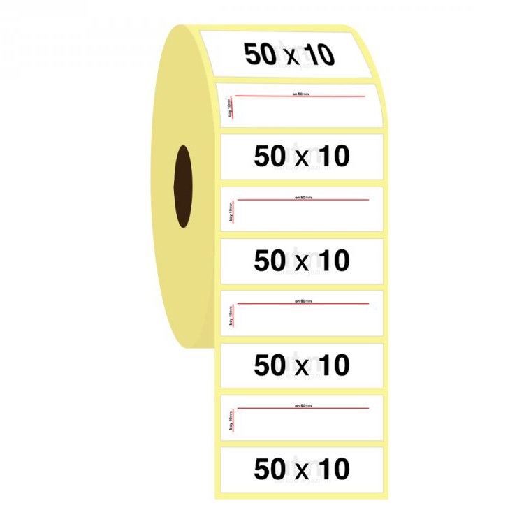 50mm x 10mm 2'li PP Opak Etiket (Sticker)