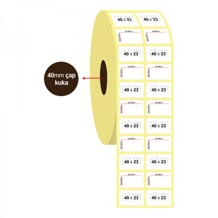 40mm x 23mm 2'li Vellum Etiket (Sticker)