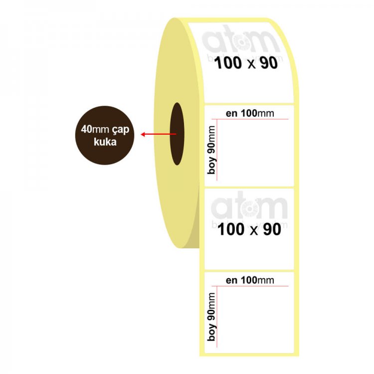 100mm x 90mm Vellum Etiket (Sticker)